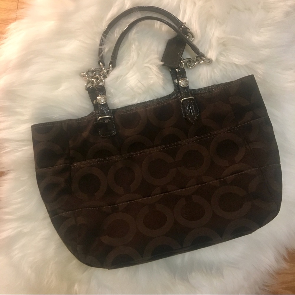 Coach TriBeCa Shoulder Handbag - Chocolate Brown
